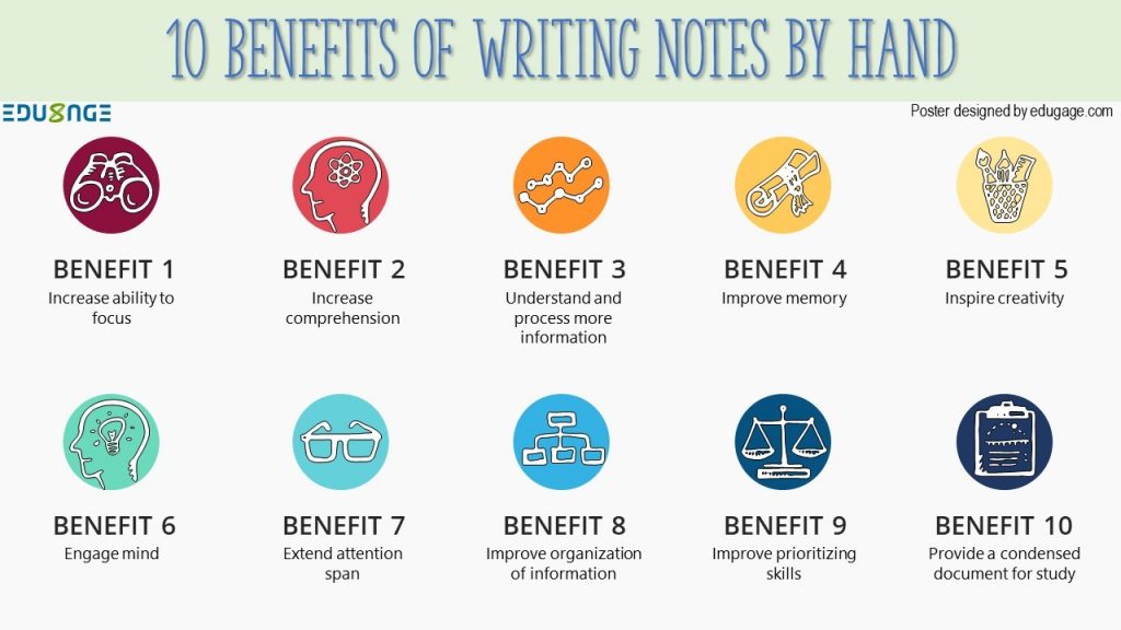 10 benefits of writing notes by hand